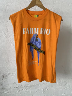 MUSCU FARM RIO NARANJA CON ESTAMPA PAJARO - comprar online