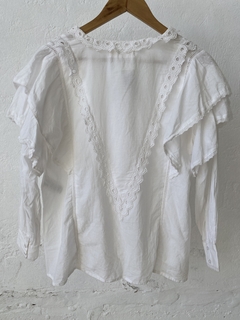 BLUSA CHER BLANCA MANGAS LARGAS - tienda online