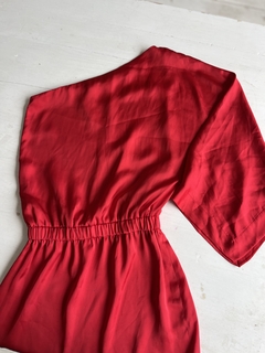 VESTIDO ALLO MARTINEZ SEDA ROJO NUEVO - Galpón Chic