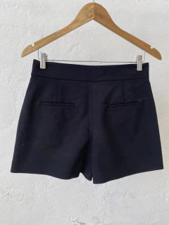 SHORT ZARA NEGRO BORDADO FLOR - tienda online