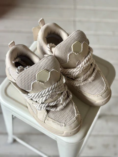 ZAPATILLAS ZARA BLANCAS CON CORDONES TRENZAS T.42 - comprar online