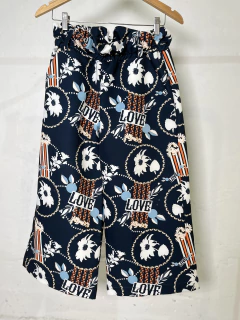PANTALON MARIA JOFFA CON FRUNCE EN LA CINTURA ESTAMPADO - comprar online