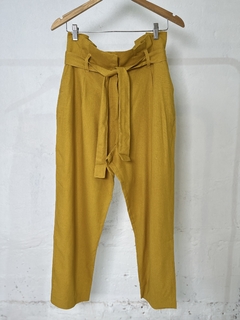 PANTALON ZARA MOSTAZA DE LINO - comprar online