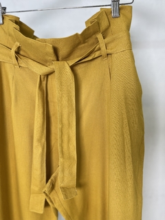 PANTALON ZARA MOSTAZA DE LINO en internet