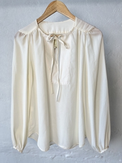BLUSA DELUCCA SEDA BEIGE