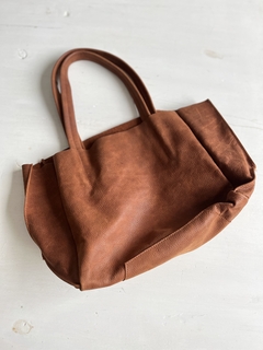 CARTERA DE CUERO MARRON - comprar online