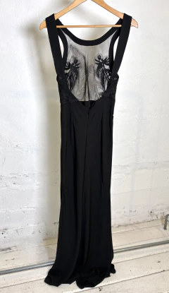 VESTIDO MARIA VAZQUEZ NEGRO CON BLANCO - Galpón Chic