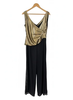 MONO LILIANA CLAUSS NEGRO CON DORADO LARGO - comprar online