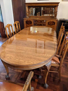 JUEGO DE COMEDOR $ 1.400.000 DE MESA EXTENSIBLE CON 6 SILLAS ESTILO INGLES CHIPPINDALE en internet