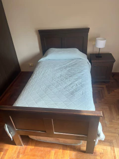 JUEGO $ 300,00 DE DORMITORIO INDIVIDUAL INCLUYE CAMA DE PLAZA Y MEDIA + COLCHÓN + MESA DE LUZ en internet