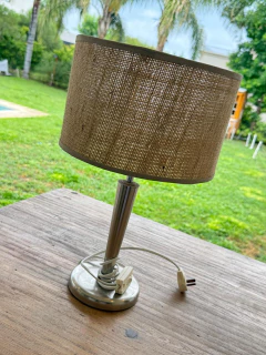 VELADOR $ 50.000 cada uno- DE METAL + PANTALLA DE RAFIA