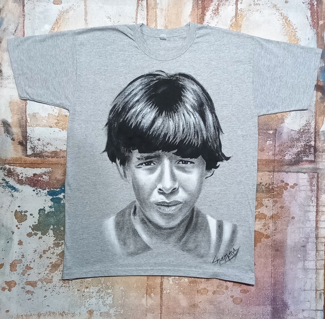 Remera De Diego Maradona Pintada A Mano 14 thumbnail 2