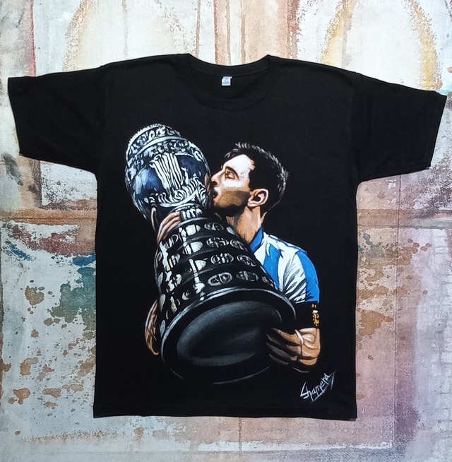 Remera De Messi Pintada A Mano 13 thumbnail 2
