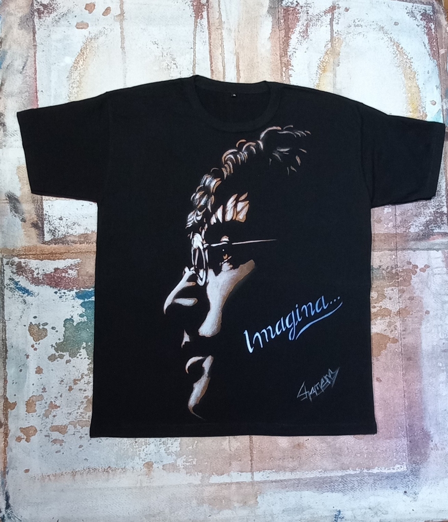 Remera De John Lennon Pintada A Mano thumbnail 3