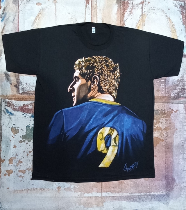 Remera De Martin Palermo Pintada A Mano thumbnail 2