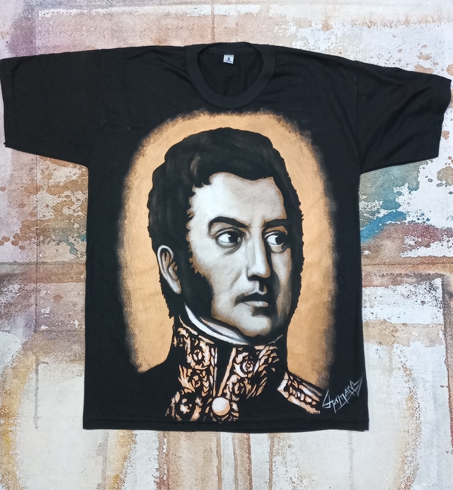 Remera Del General San Martin Pintada A Mano 4 thumbnail 2