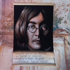 Tapiz de Jhon Lennon de 50x75 cm Pintado a mano