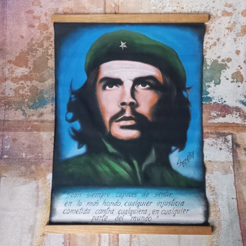 Tapiz del Che Guevara clasico 50x70 cm pintado a mano