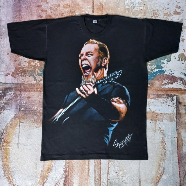 Remera De James Hetfield Pintada A Mano thumbnail 2