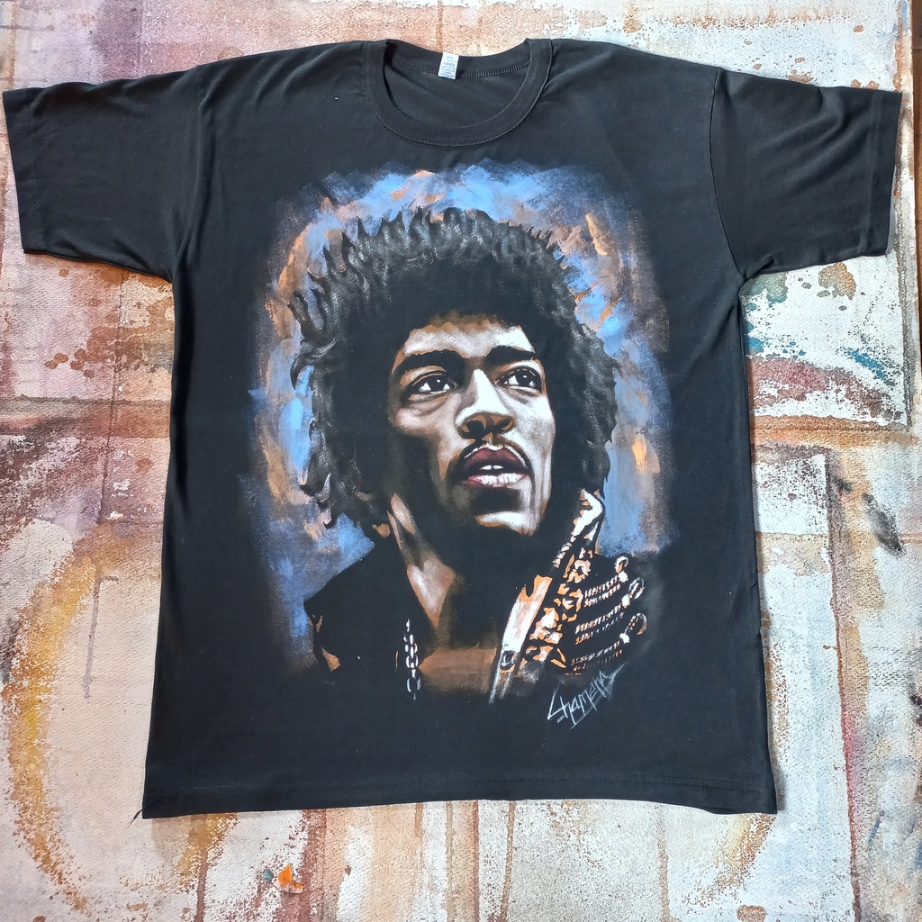 Remera De Jumi Hendrix Pintada A Mano 2 thumbnail 3