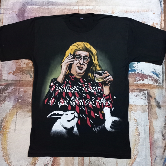 Remera De "Violencia Rivas" Capusotto Pintada A Mano thumbnail 2