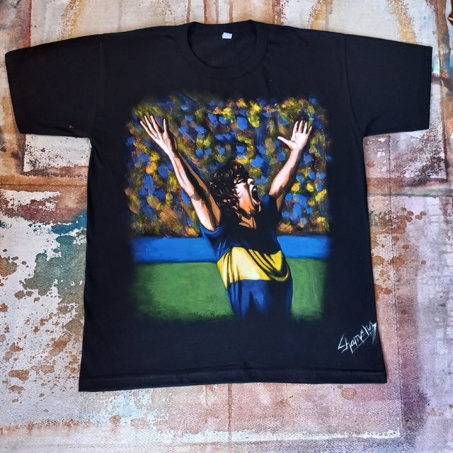 Remera De Diego Maradona Pintada A Mano 9 thumbnail 2