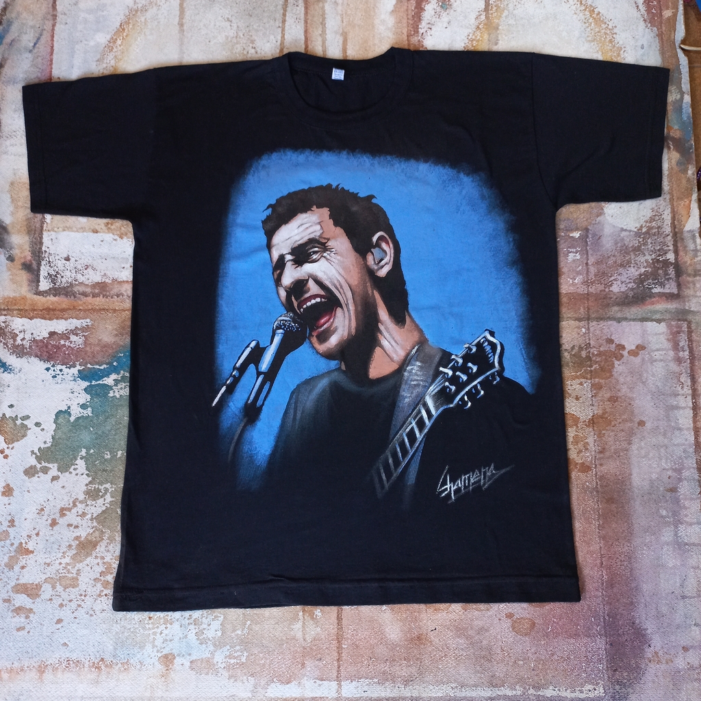 Remera De Ricardo Mollo Pintada A Mano thumbnail 3