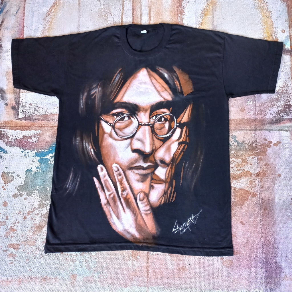 Remera De John Lennon Y Yoko Pintada A Mano thumbnail 3
