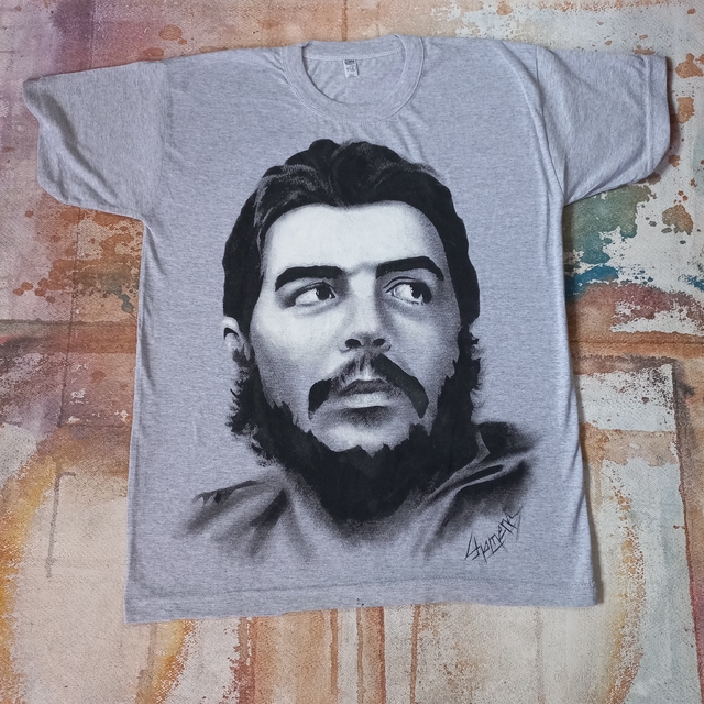 Remera Del Che Guevara Pintada A Mano 1 thumbnail 2
