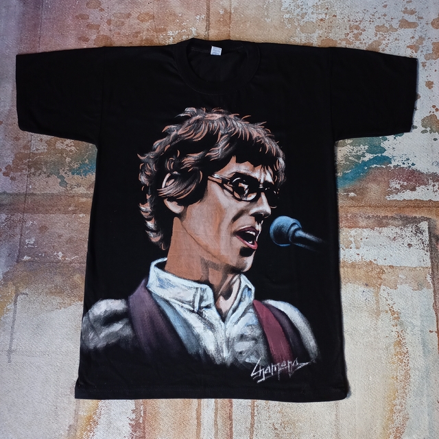 Remera De Luis Alberto Spinetta Pintada A Mano 1 thumbnail 2