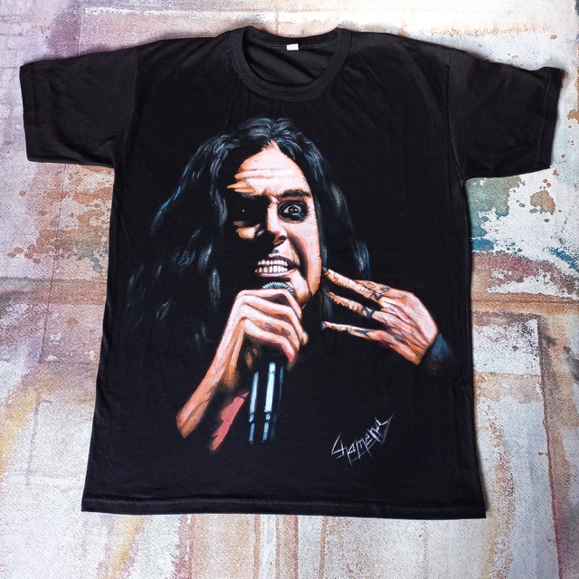 Remera De Ozzy Osbourne Pintada A Mano thumbnail 2