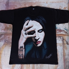 REMERA DE MARILYN MANSON PINTADA A MANO