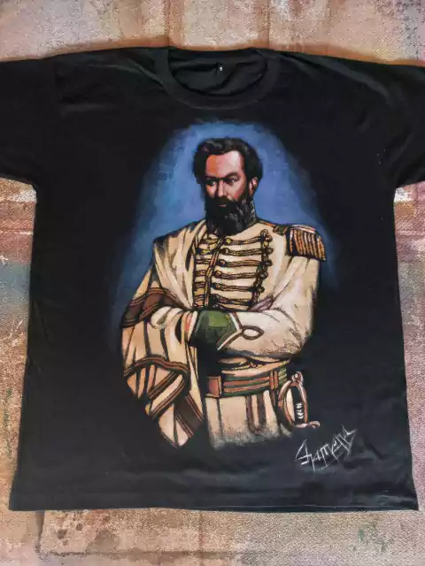 REMERA DE MARTIN MIGUEL DE GÜEMES PINTADA A MANO