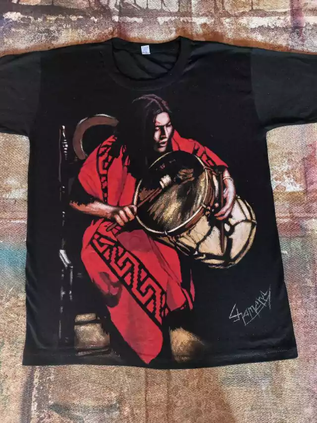 Remera De Mercedes Sosa Pintada A Mano 2 thumbnail 2