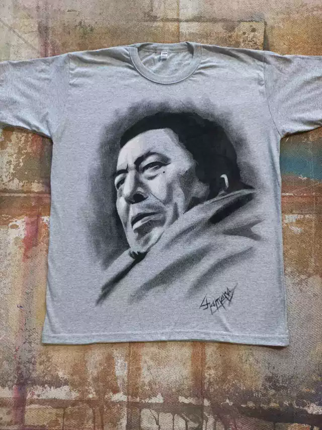 Remera Pintada A Mano De Atahualpa Yupanqui 1 thumbnail 2