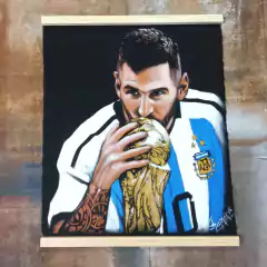 Tapiz Messi campeon 47 x 56 cm