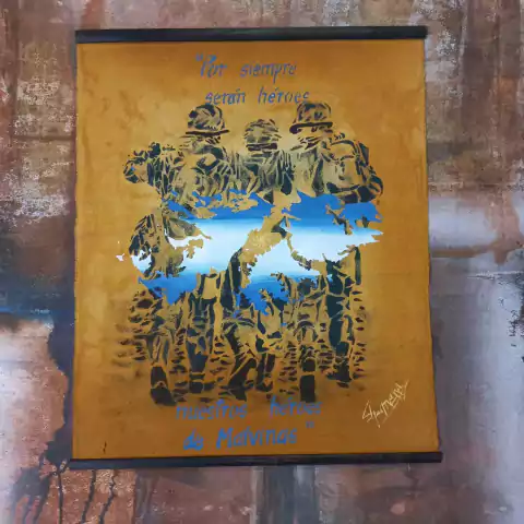 Tapiz Soldados de Malvinas 58 x 70 cm