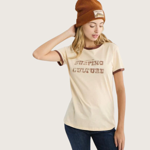 REMERA LIGHTNINGBOLT SURFING CULTURE Crema - comprar online