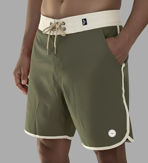 BOARDSHORT RETRÔ MOSS GREEN