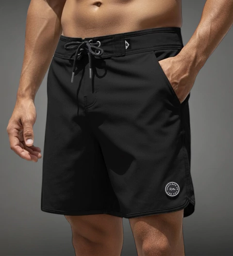 BOARDSHORT RETRÔ TOTAL BLACK