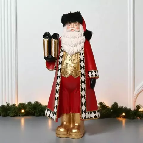 PAPA NOEL CON PIEL ROJO - 30cm Altura