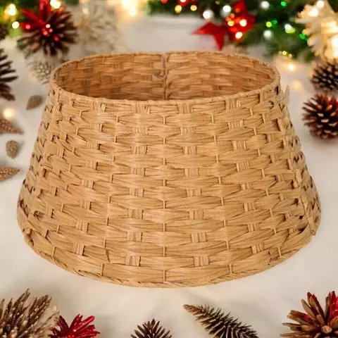 CUBRE PIE ARBOL DE NAVIDAD DE RATTAN - 52cm Diametro