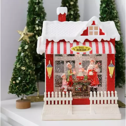PASTELERIA ROJA CON MUSICA Y LUZ - Pilas o con conector USB - 17x21x8cm