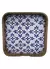 Bandeja Cuadrada Esmaltada - Diseños Azul y Blanco (40x40cm) - tienda online