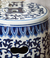 Banco Chino Con Diseño azul y blanco - comprar online