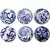 Bochas de Ceramica Azul y Blanca - comprar online
