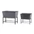 Set Maceteros Rect De Zinc