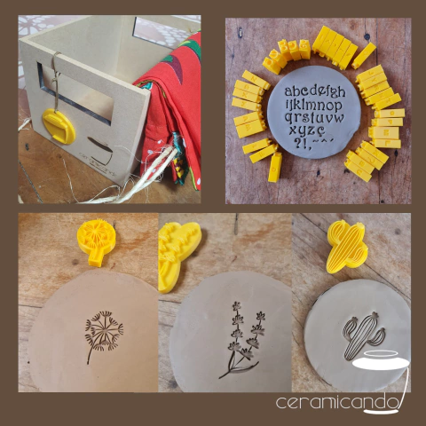 "Rococo Nature" Box - Botanical Stamps + Letter Set