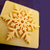 Base Estampada Sem Cabo - Natal - Floco de Neve "Orvalho" - CERAMICANDO - Argila Estampada