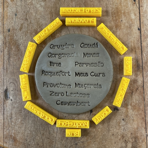 Kit Carimbos COLEÇÃO QUEIJOS (12 unidades)